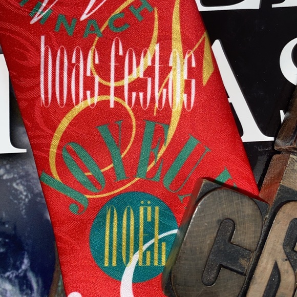 🆕🎄Vintage 1994 ORIGINAL RALPH MARLIN Men’s “Christmas Around the World🌎” Tie - Picture 8 of 12